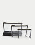 3 Piece Clear Makeup Bag Set